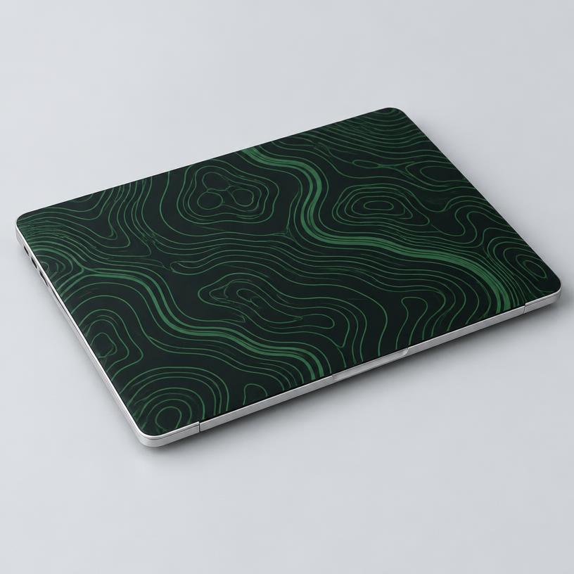 Topographic custom laptop skin
